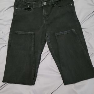 Black straight leg jeans